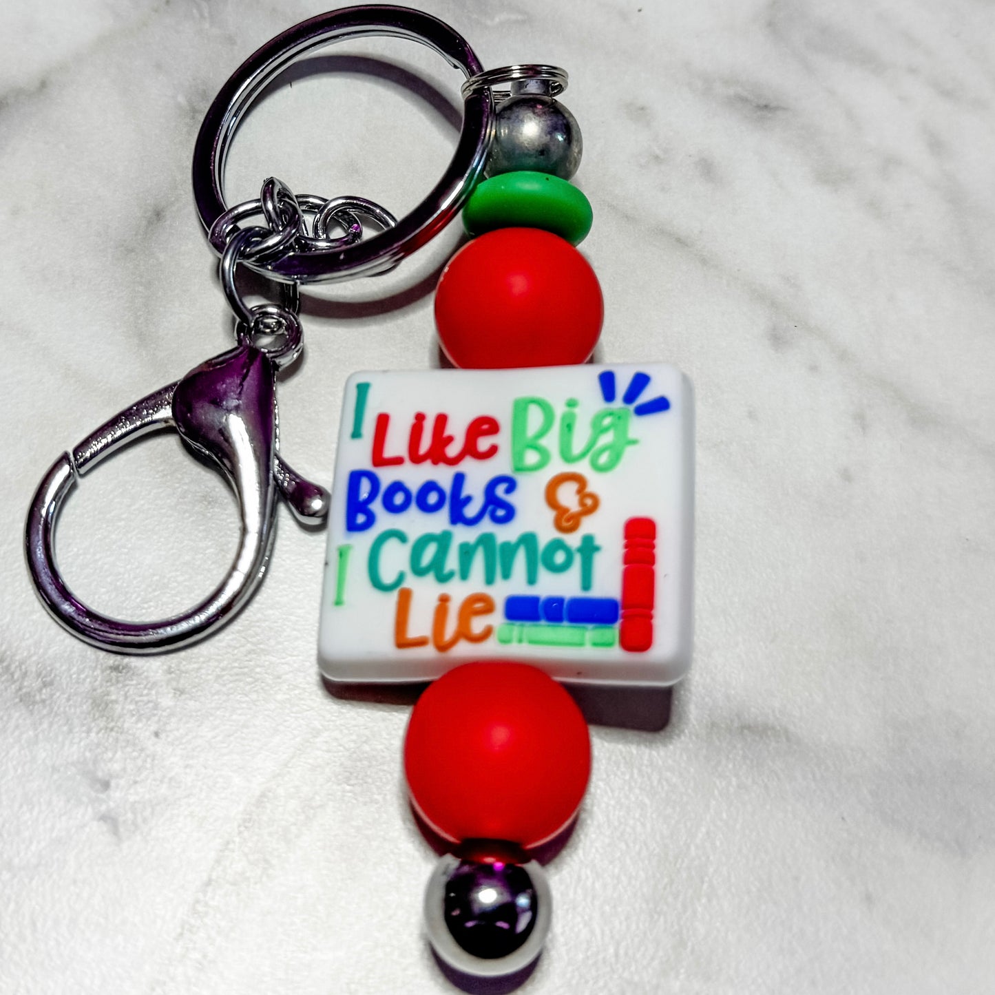 I Like Big Books keychain