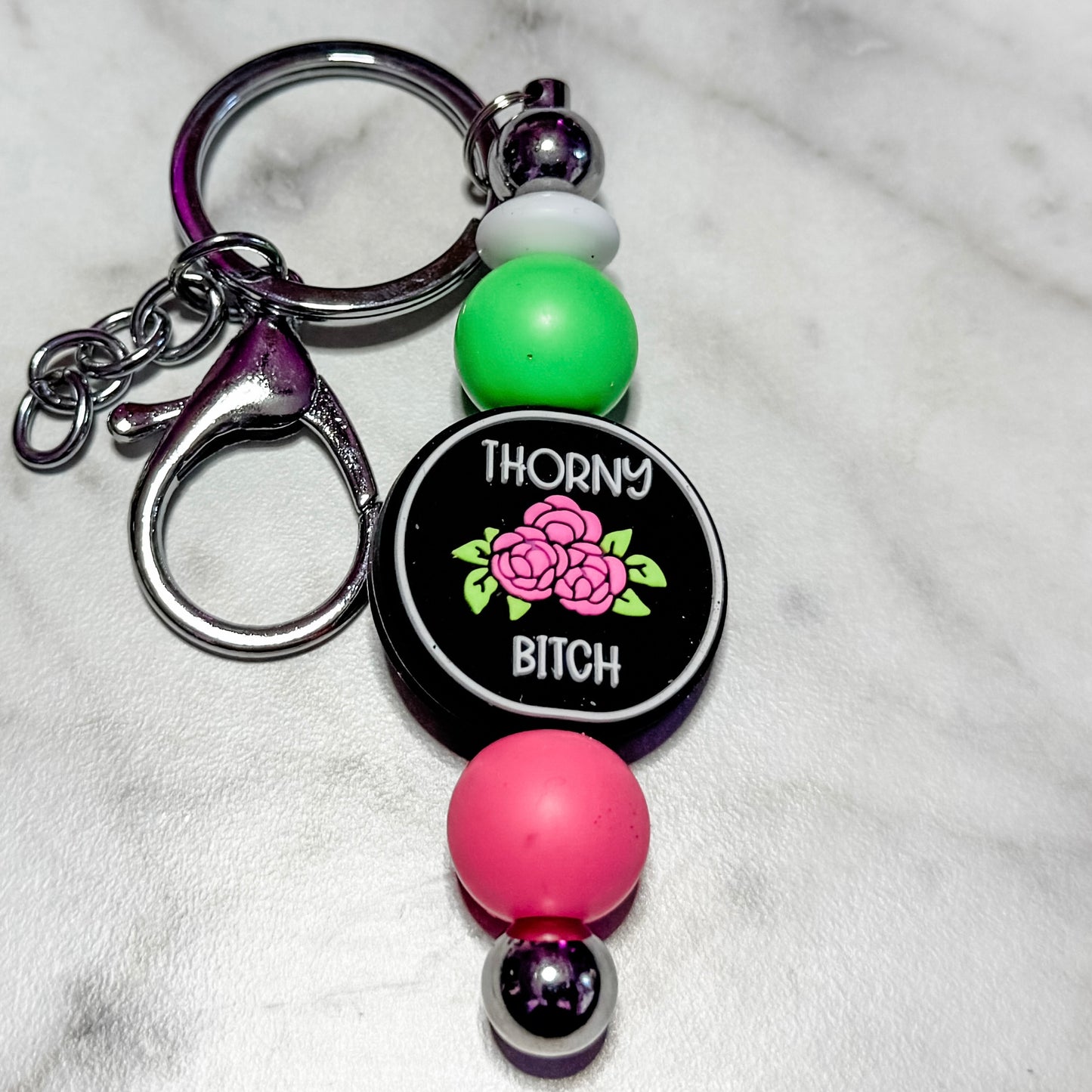 Thorny B keychain