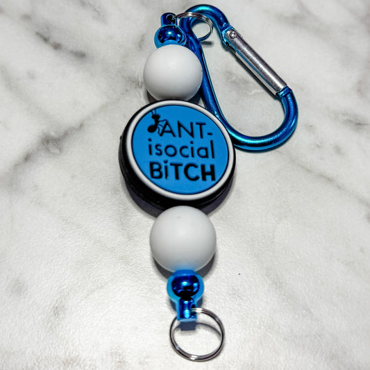 Ant-isocial keychain